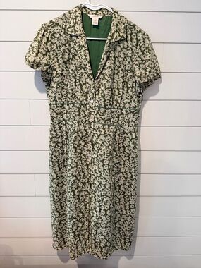Sundance Green Floral Midi Dress
